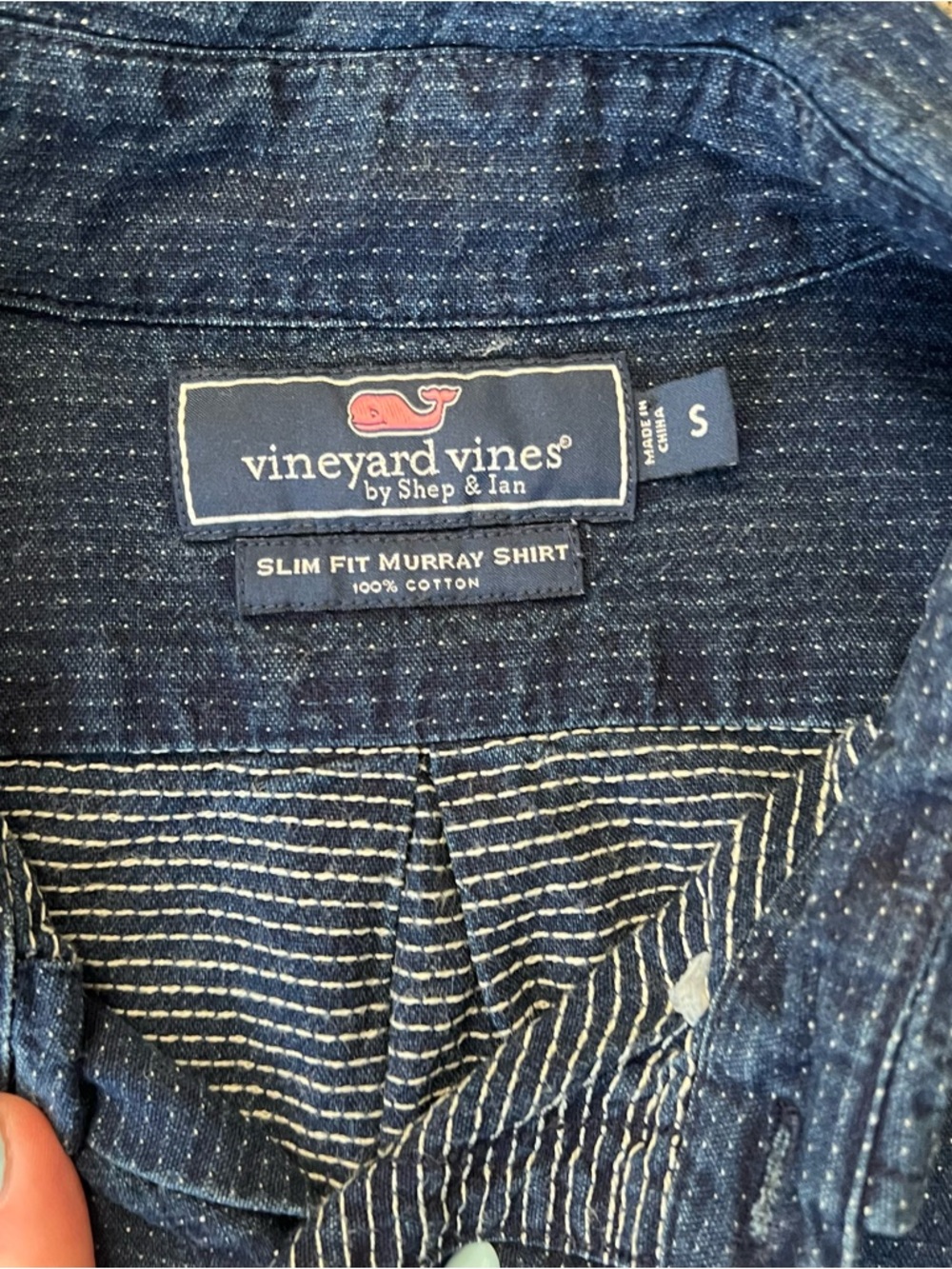 Vineyard Vines Men's Short-Sleeve Button-Down Shirt - Dark Navy - Picture 2 of 8